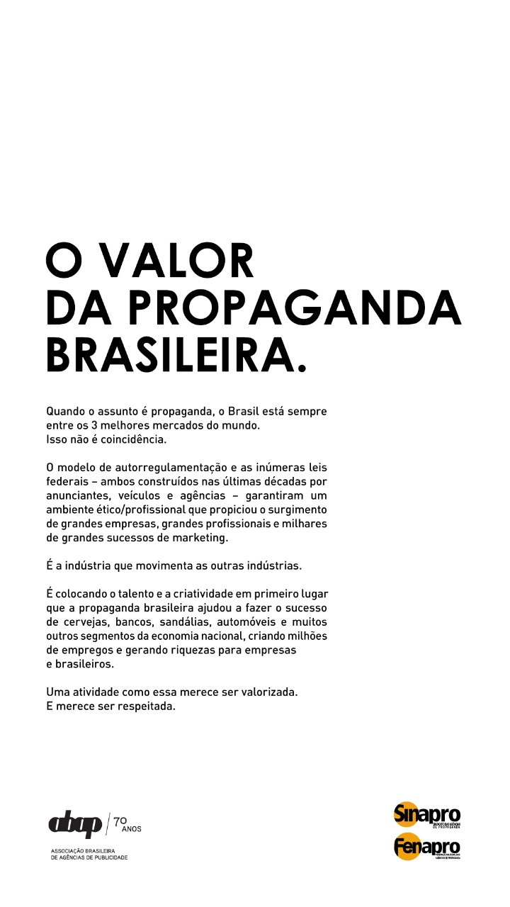 FENAPRO e ABAP destacam a valorização da atividade publicitária