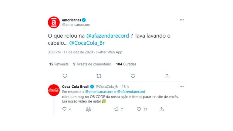 Após erro, Coca-Cola e Americanas fazem ação especial em “A Fazenda”