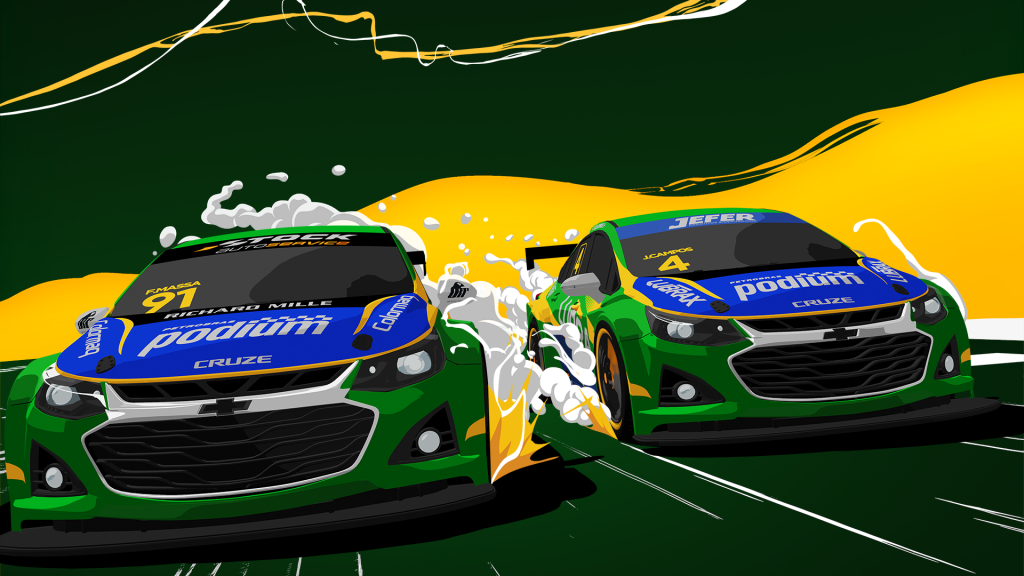 Animações de Felipe Massa e Júlio Campos promovem a equipe Lubrax na Stock Car