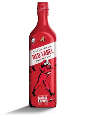 Mensagens secretas de “La Casa de Papel” em garrafas de Johnnie Walker