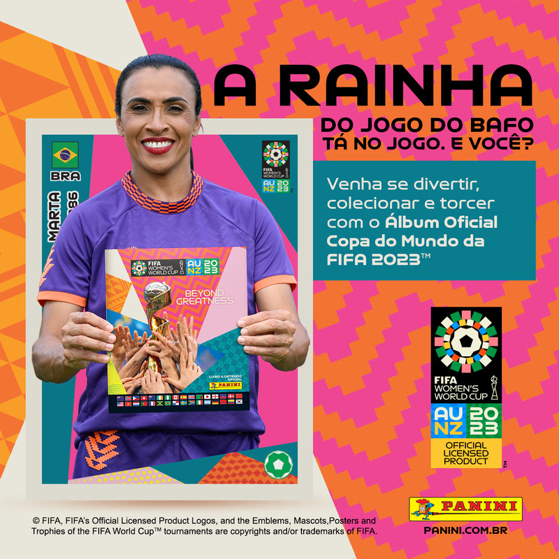 Panini traz Marta como a “Rainha do Jogo do Bafo”
