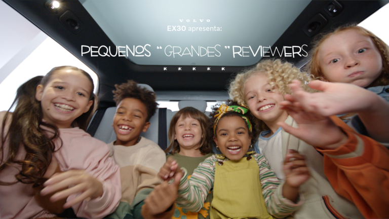 Volvo coloca crianças em campanha do novo EX30 elétrico