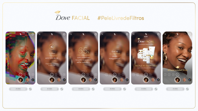 Dove desativa filtros das redes sociais por linha de skincare facial