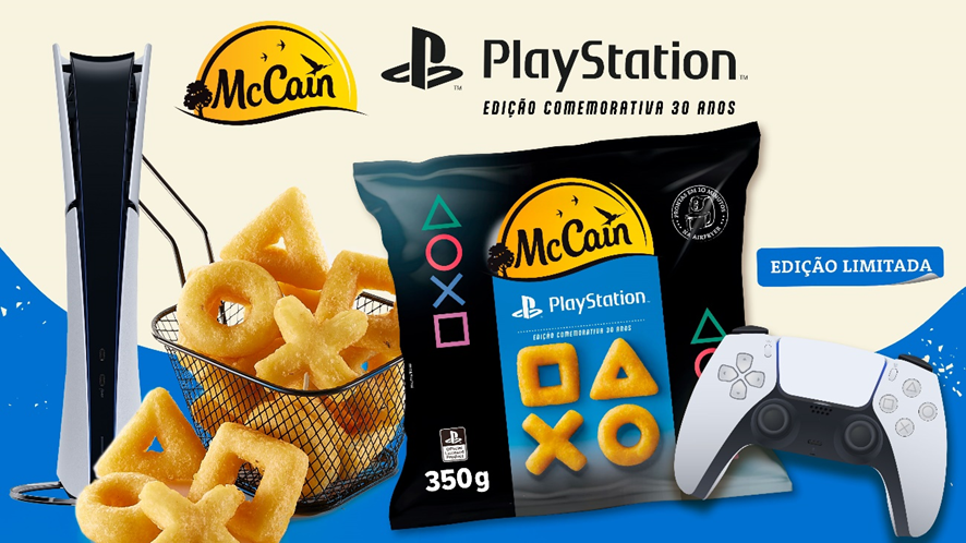 McCain lança batatas em formato dos ícones do PlayStation