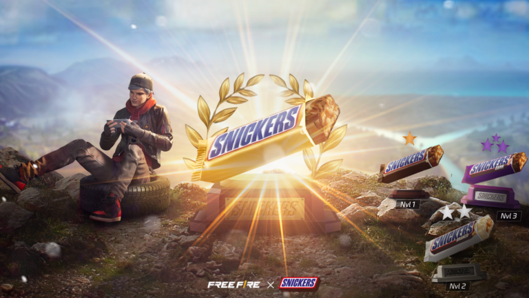 Snickers transforma chocolates em power-ups no Free Fire