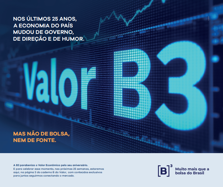 B3 homenageia os 25 anos do Valor Econômico
