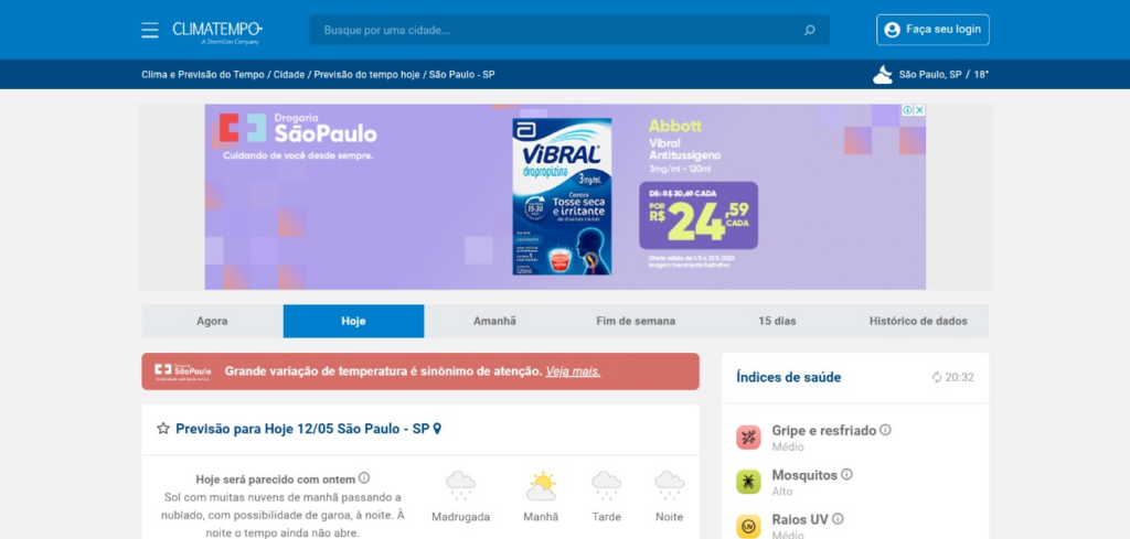Com base em clima e localização, DPSP e Climatempo promovem vacinação contra gripe