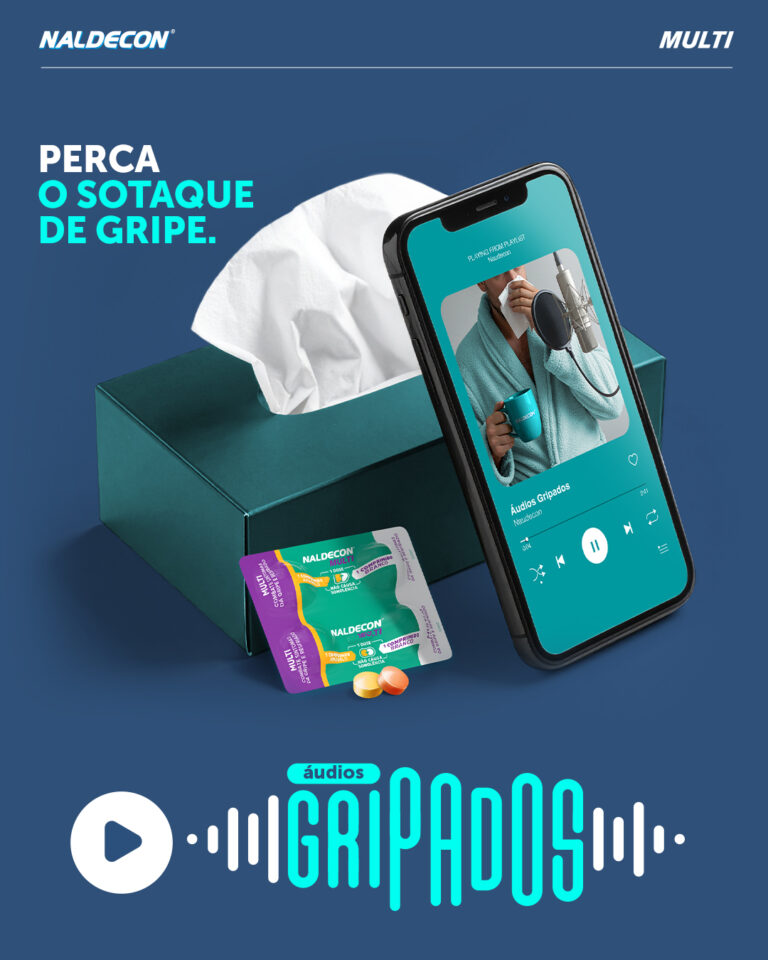 Naldecon “gripa” anúncios no Spotify