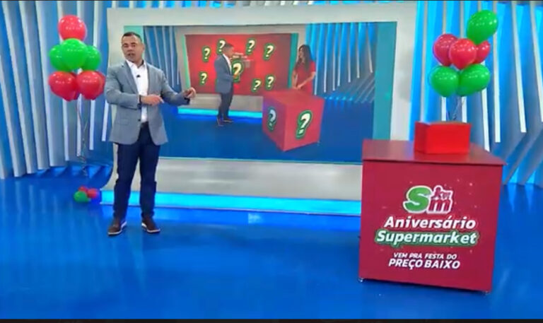 Supermarket celebra 16 anos com comercial ao vivo na TV aberta