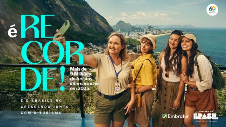 Embratur celebra recorde de 9 milhões de turistas internacionais