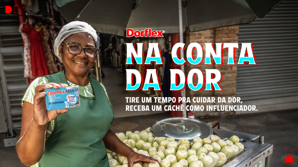 Dorflex transforma trabalhador em influenciador para garantir descanso remunerado