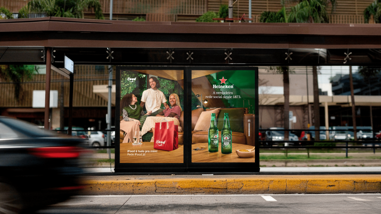 Heineken transforma OOH em mídia colaborativa e coloca marcas lado a lado nas ruas