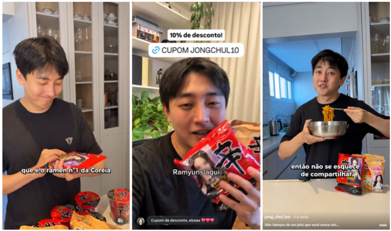 Shin Ramyun traz creators brasileiros para transformar ramen coreano em trend