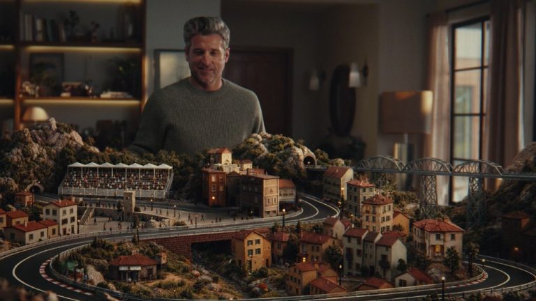 Patrick Dempsey acelera com Nubank Ultravioleta e F1